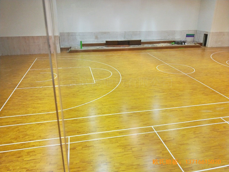 江蘇宿遷消防支隊籃球館運動木地板鋪設(shè)案例4